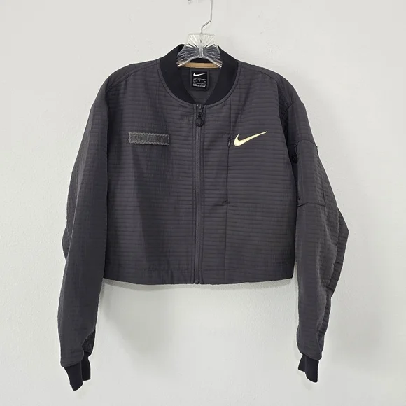 Nike Maria Sharapova XLA Cortez Bomber Jacket Gray Small - Picture 3 of 9